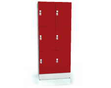 Premium lockers with six lockable boxes ALFORT AD 1920 x 800 x 520